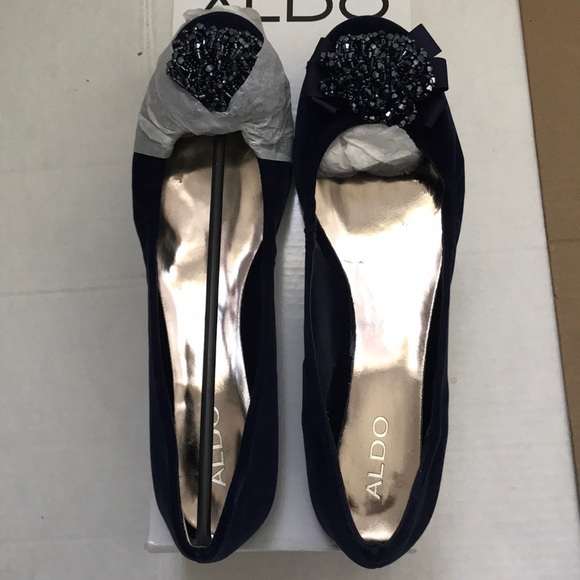 Aldo Shoes - ALDO BLUE VELVET DOSTIE-1 40B (9) ENHANCED w BEADS